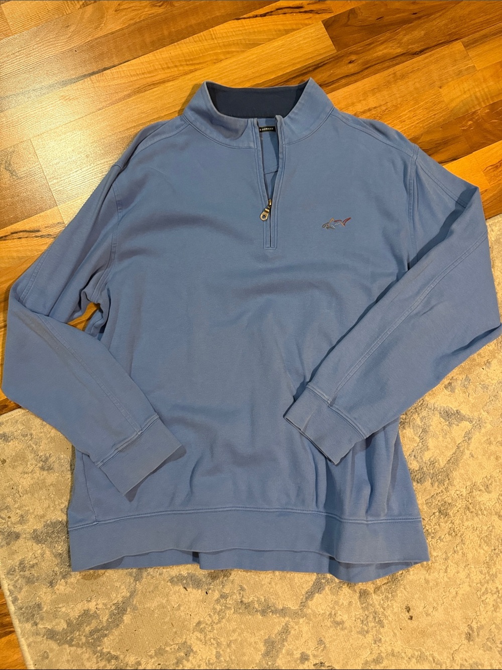 Greg Norman Collection Men's Light Blue Zip-Front Pullover